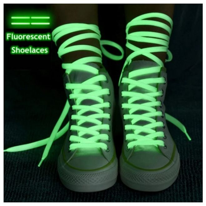 1 Paar Leuchtende Schnürsenkel 80 cm - festen und sicheren Sitz im Schuh - Fluorescent Series - rosa